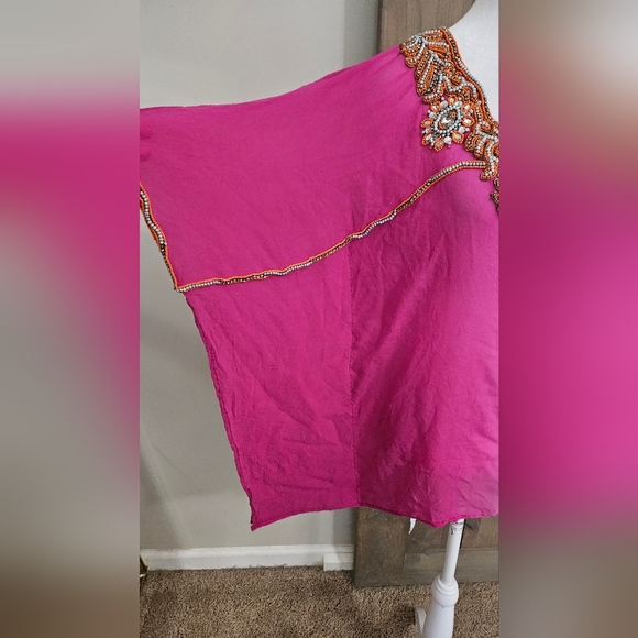 BOSTON PROPER Beaded Ombre Tunic In Pink Multi. Size Small - Picture 13 of 16
